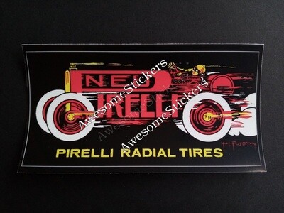 Pneu Pirelli custom repro sticker label decal DIE CUT 14.5x7 cm
