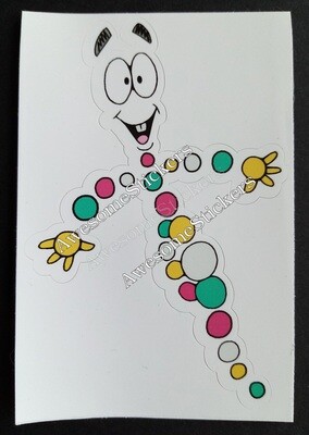 Jurassic Park Mr DNA custom repro sticker DIE CUT 5.5x8.5 cm