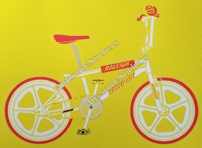 Raleigh Burner BMX retro custom sticker sheet DIE CUT