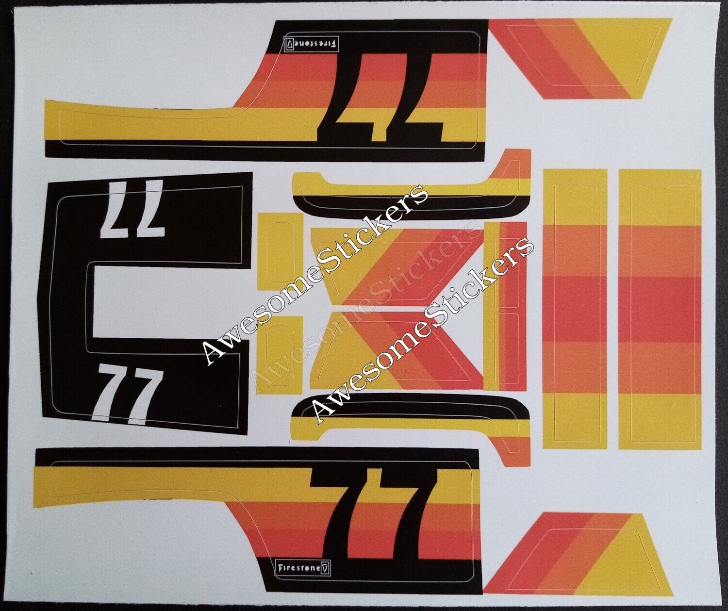 Cross Boss (77) custom repro stickers DIE CUT