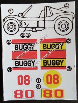 Robo Machine red&amp;white version custom repro replacement sticker sheet DIE CUT