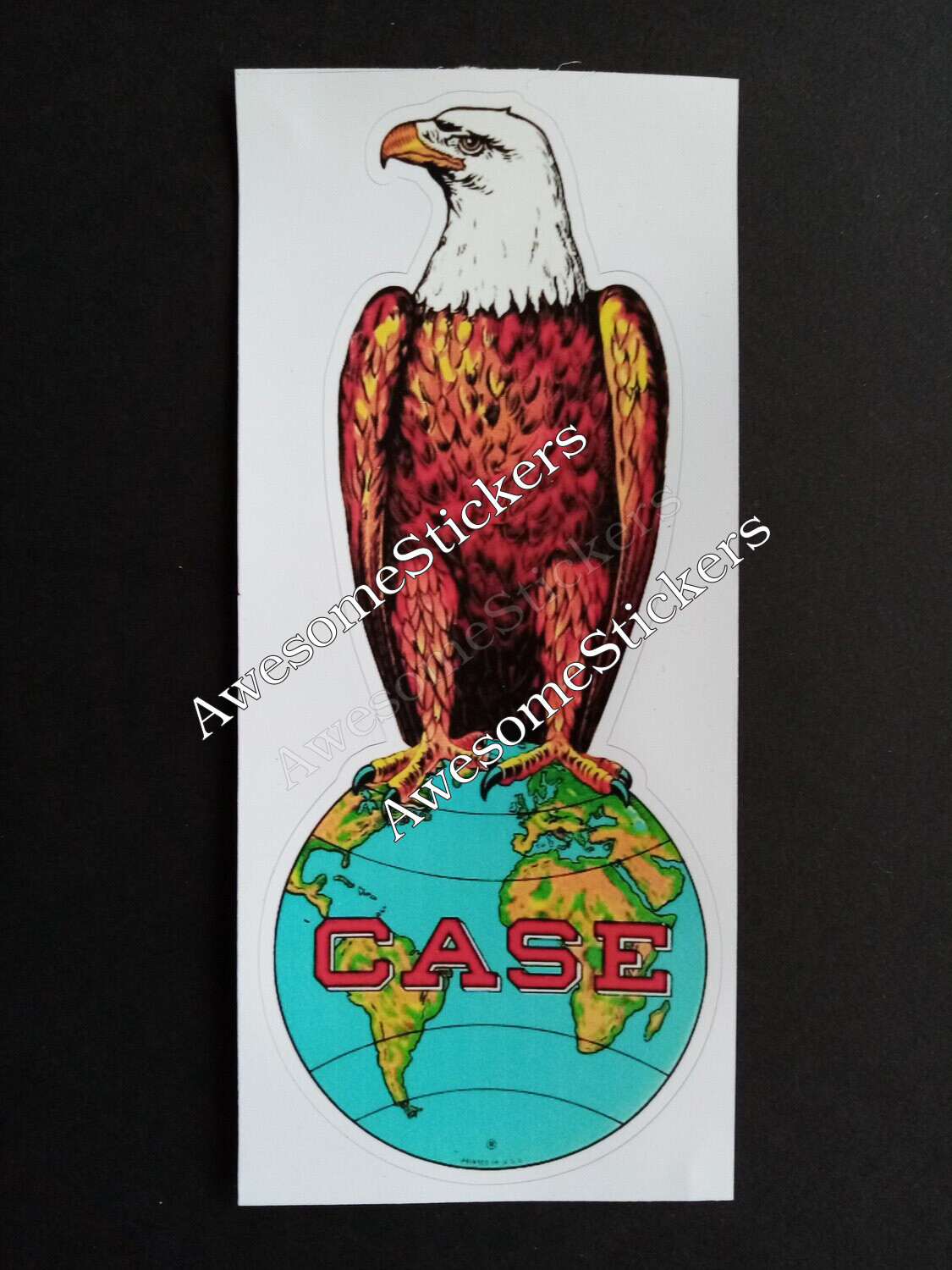 Eagle Case Steiner Tractor custom sticker label decal DIE CUT