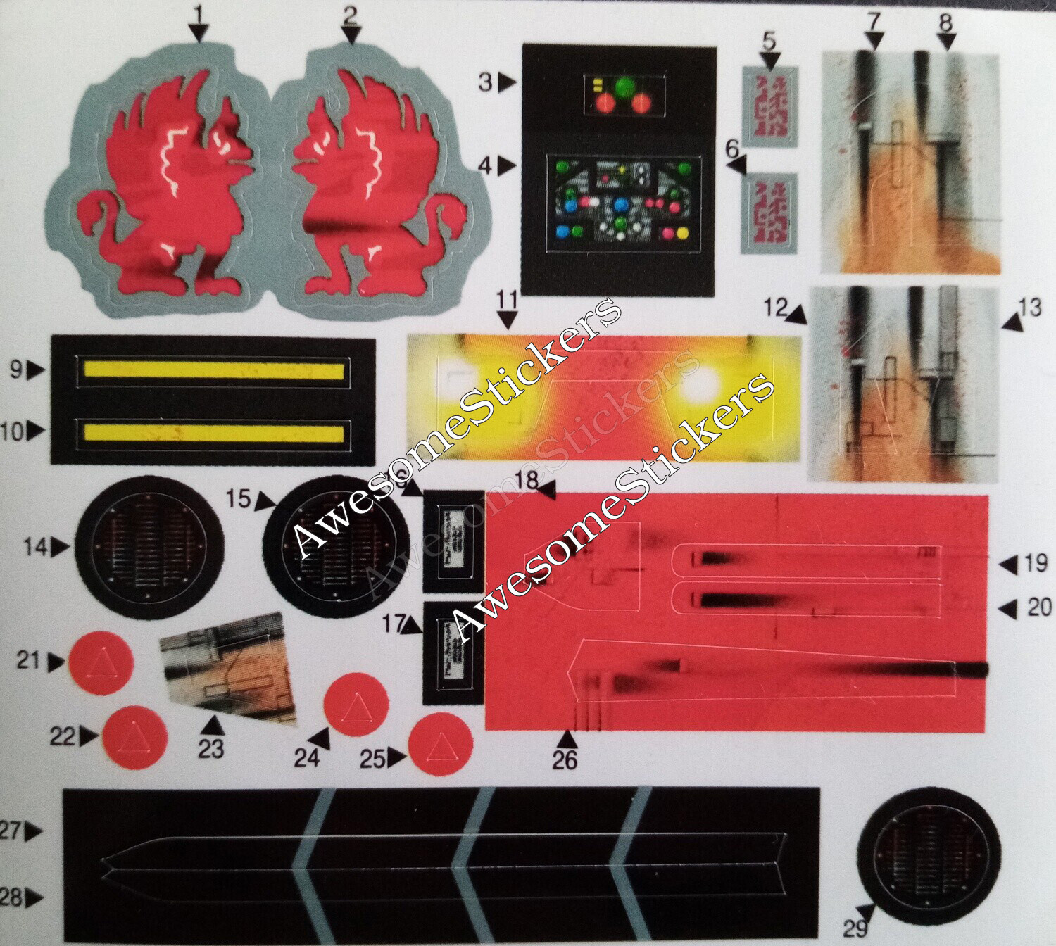 Star Wars Luke&#39;s T-16 Skyhopper custom repro sticker sheet DIE CUT