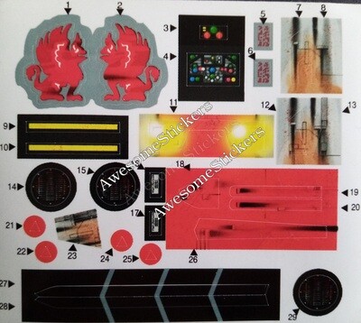 Star Wars Luke&#39;s T-16 Skyhopper custom repro sticker sheet DIE CUT
