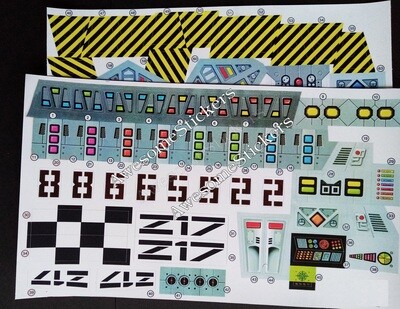 MOTU Starship Eternia He Man vintage He-Man custom repro stickers DIE CUT