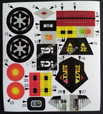 Star Wars Cruisemissile Trooper vintage custom repro stickers sheet DIE CUT