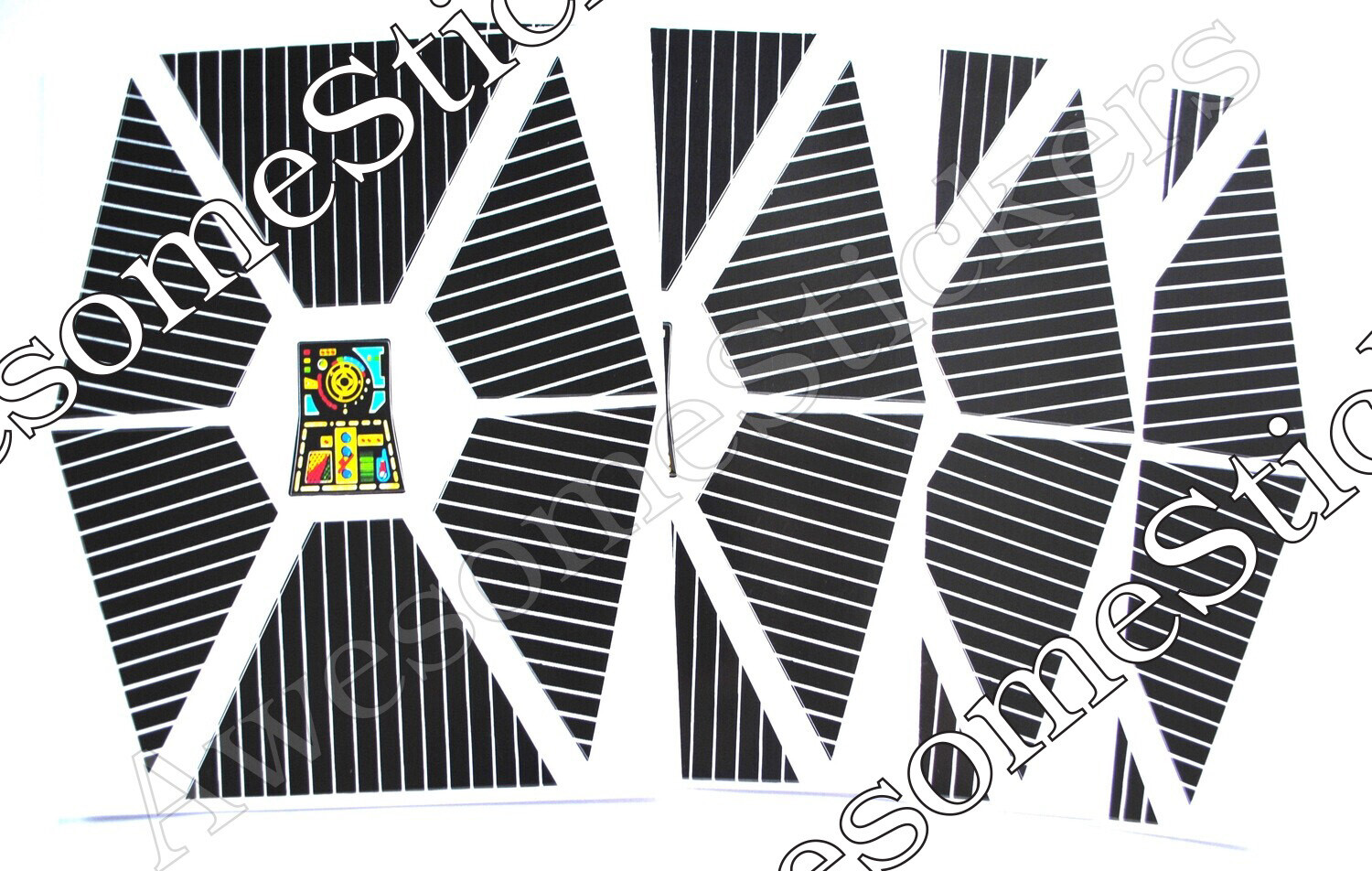 Star Wars Tie Fighter custom repro stickers DIE CUT for both wings