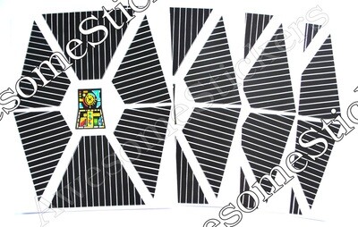 Star Wars Tie Fighter custom repro stickers DIE CUT for both wings