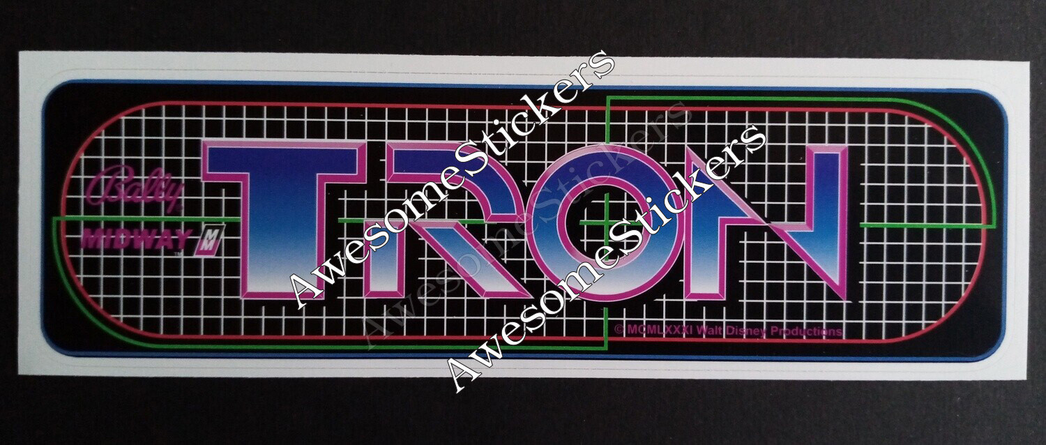 Tron 15.5 x 4.5 cm Marquee DIE CUT custom gloss vinyl sticker