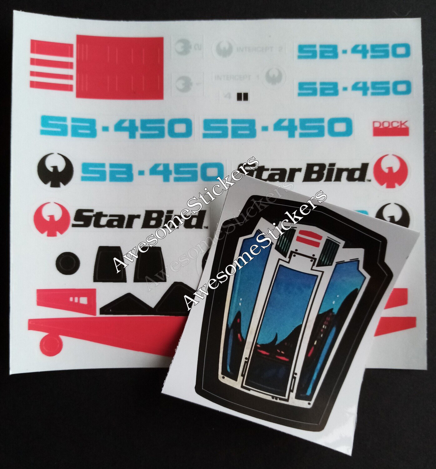 MB StarBird stickers vintage custom repro stickers DIE CUT