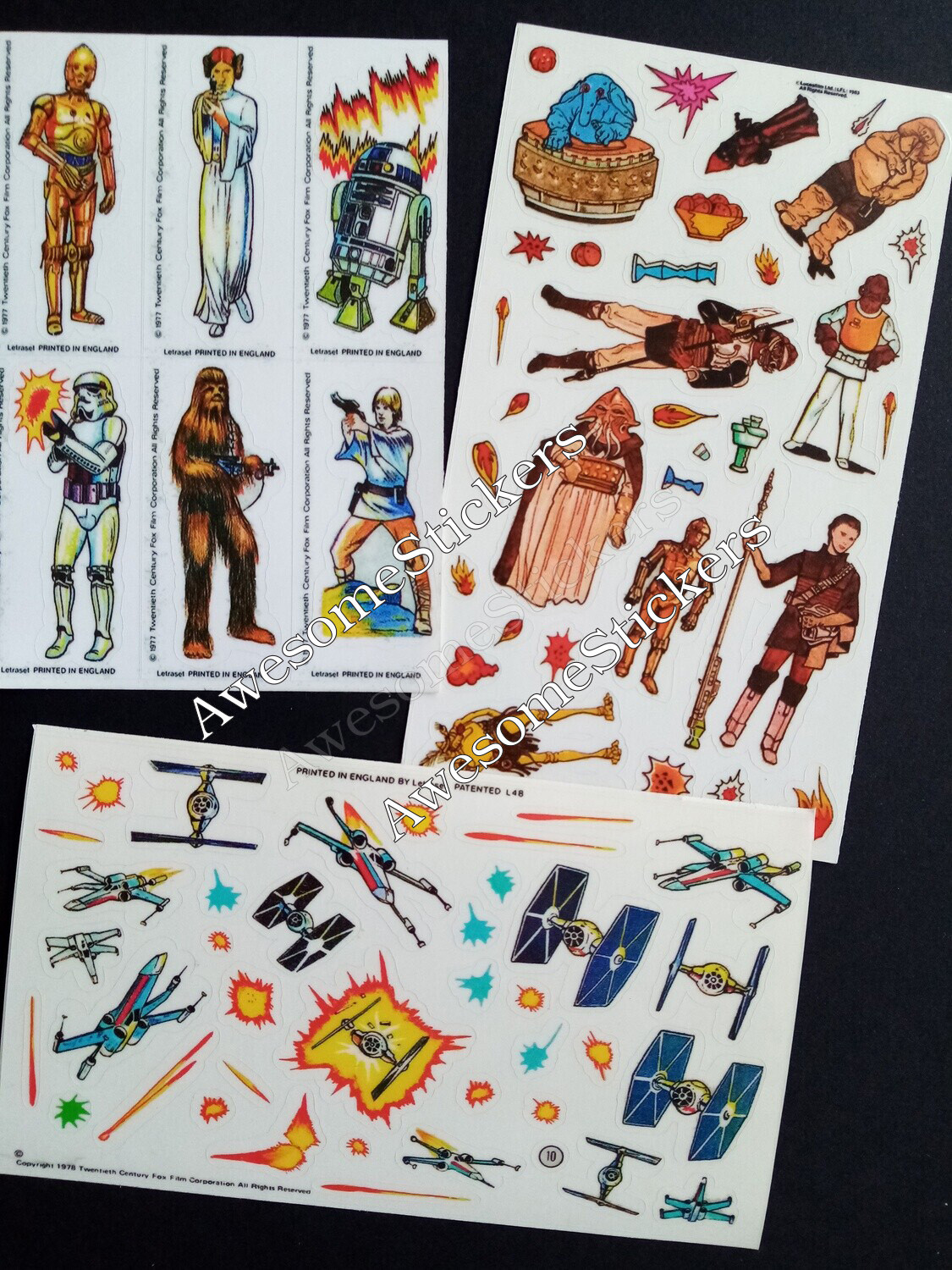 Star Wars vintage style custom repro stickers DIE CUT