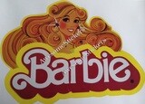 Barbie custom repro sticker label decal approx.14.5x10.5cm DIE CUT