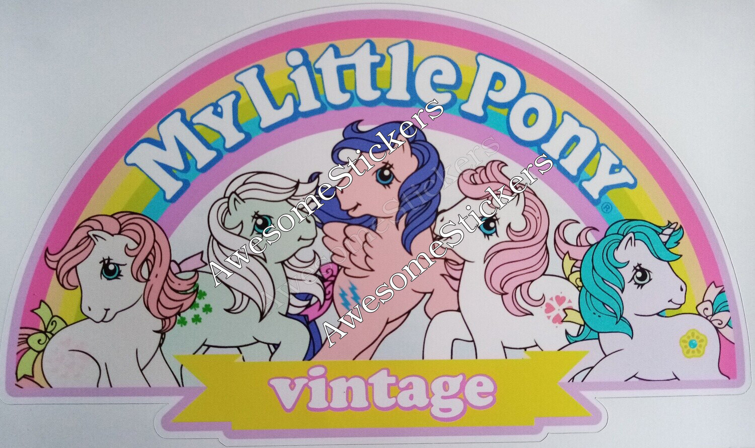 My Little Pony vintage style custom repro sticker DIE CUT