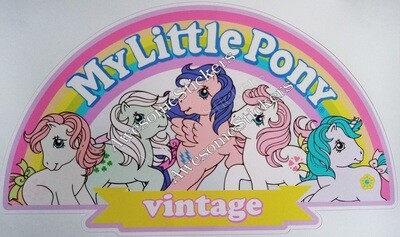 My Little Pony vintage style custom repro sticker DIE CUT