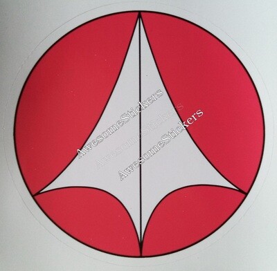 Robotech logo custom repro sticker DIE CUT approx. 8 x 8cm