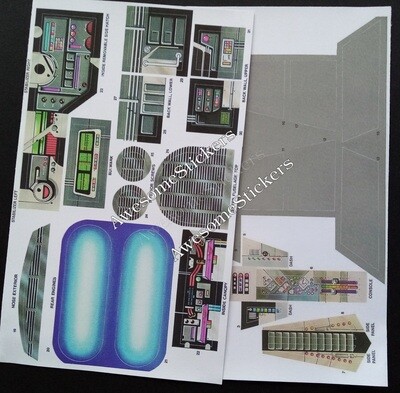Star Wars Imperial Shuttle vtg custom repro stickers labels decals DIE CUT