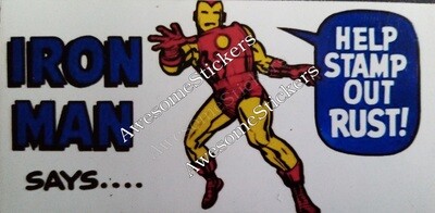 IRON MAN custom repro sticker DIE CUT 9.5 x 5 cm
