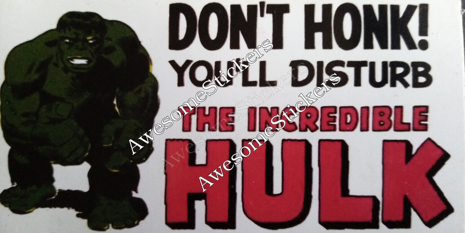 HULK custom repro sticker DIE CUT 9.5 x 5 cm