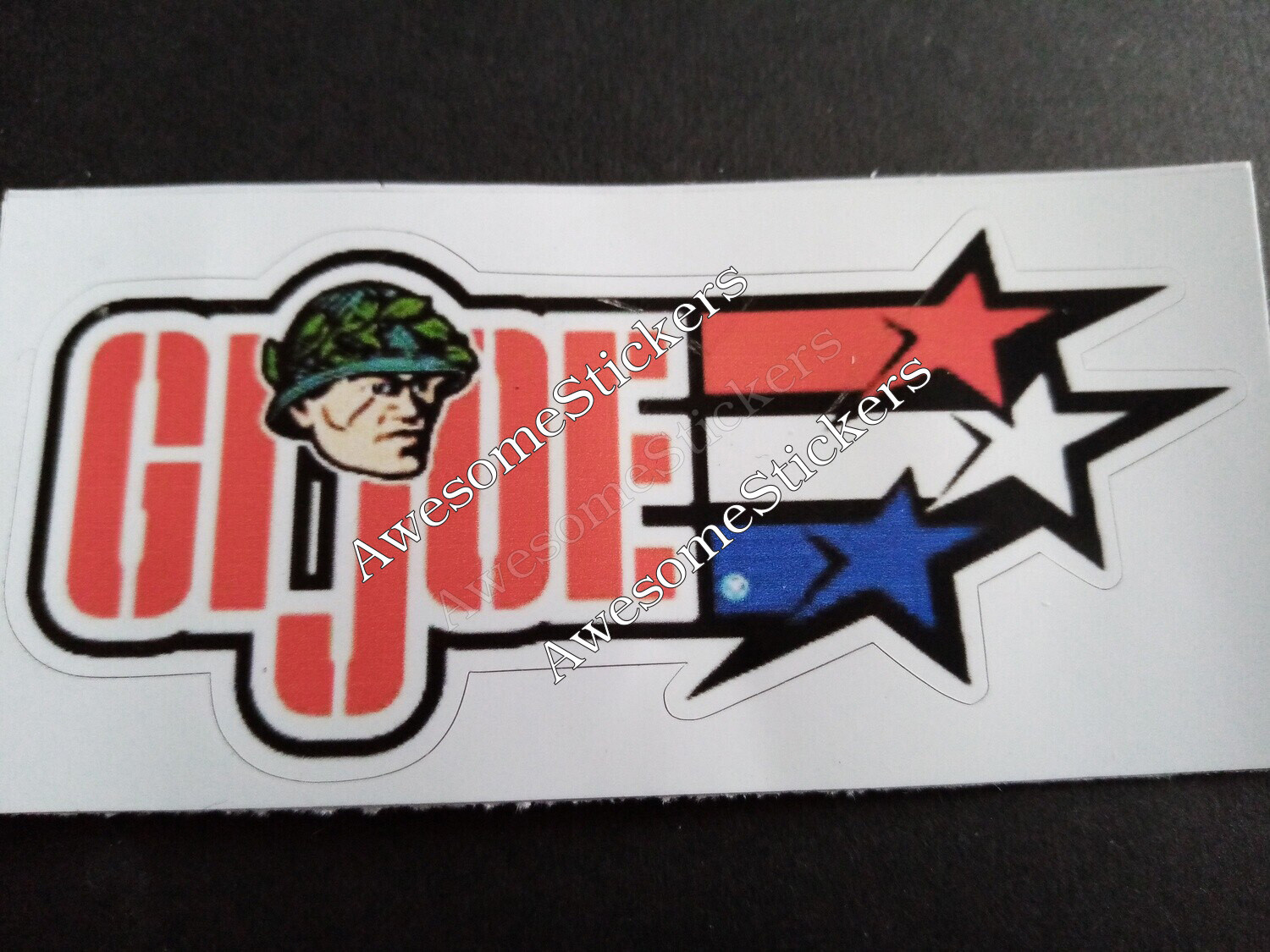 G.I. Joe GI Joe logo custom repro sticker DIE CUT 8 x 3 cm