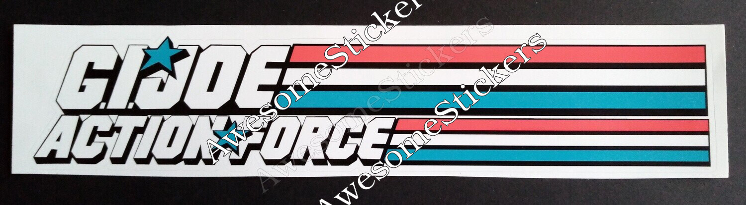 GI Joe Action Force logo custom repro sticker 25 x 5 cm DIE CUT