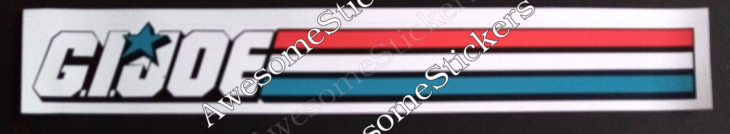 GI Joe G.I. Joe logo custom repro sticker 25 x 3.55 cm DIE CUT