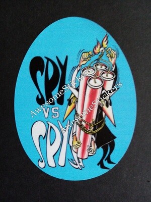 Spy vs Spy retro custom repro sticker 8 x 6 cm DIE CUT
