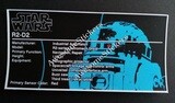 LEGO Star Wars R2-D2 UCS custom repro sticker R2 D2 DIE CUT