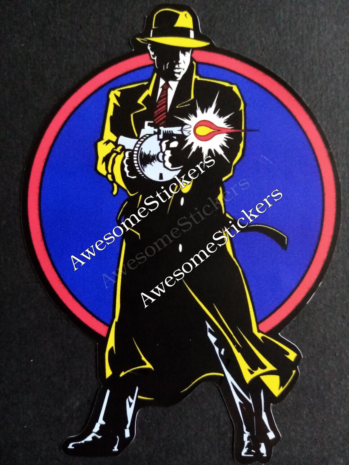 Dick Tracy retro custom repro sticker 8 x 5.5cm
