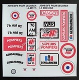 Action Joe Police Bike &amp; side car custom sticker sheet DIE CUT