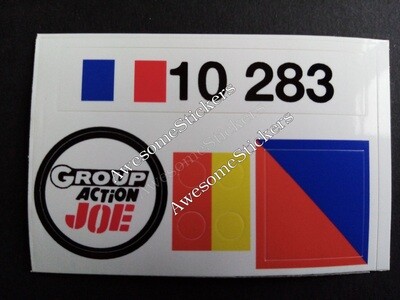 Action Joe Landrover Trailer 1976 custom replacement sticker sheet DIE CUT