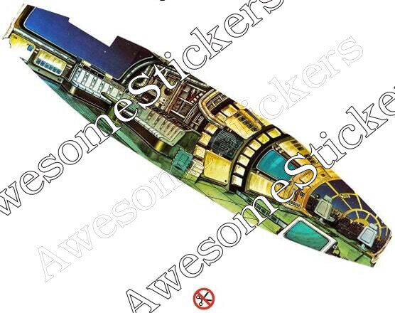 Star Wars vintage 80&#39;s Millennium Falcon  alternative Inlay on card back DIE CUT