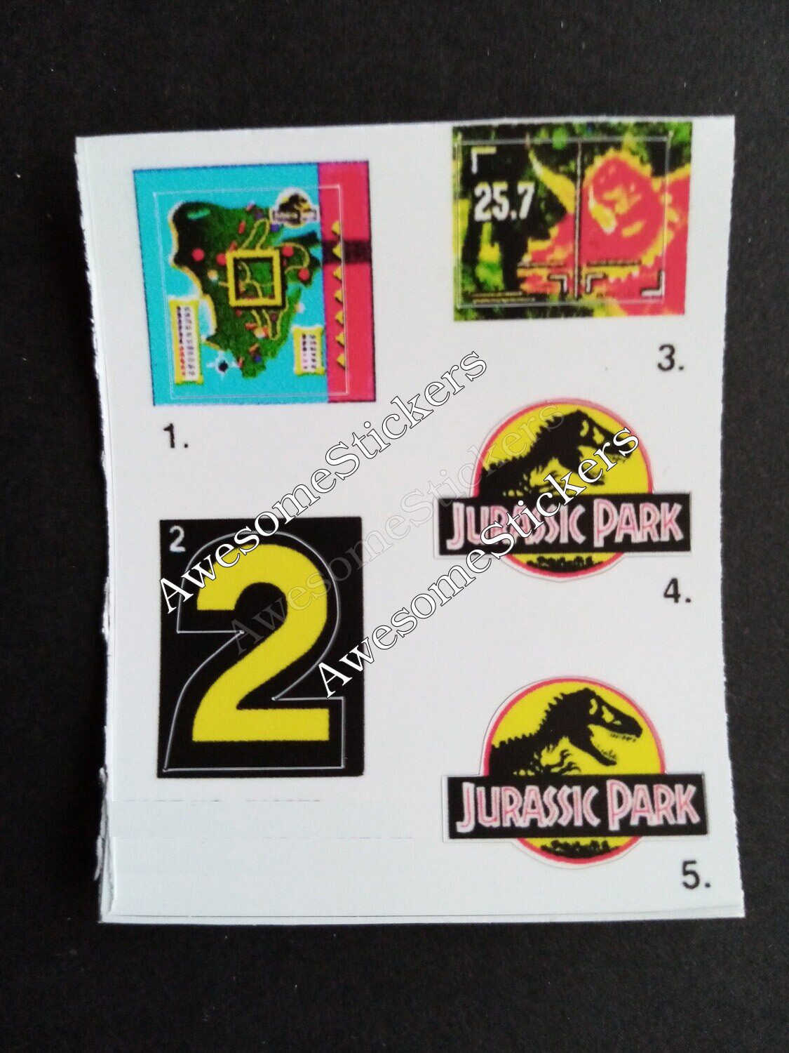 Jurassic Park Jungle Runner custom repro  stickers DIE CUT