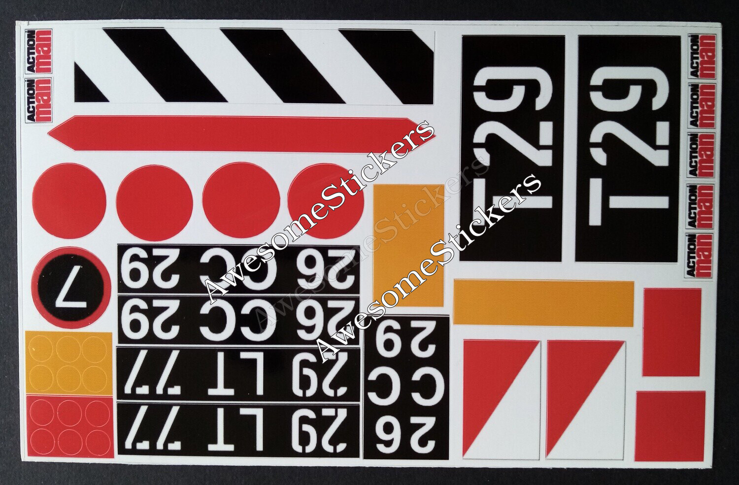 Action Man Viper Cherilea Tank custom repro stickers DIE CUT