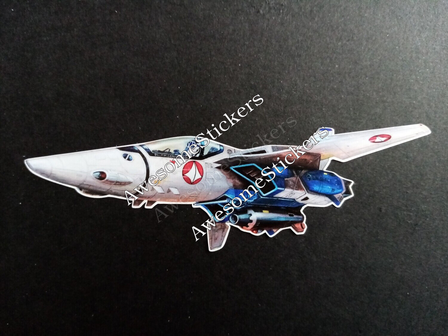Robotech Valkyrie VF-1 custom repro sticker 9 x 3 cm DIE CUT