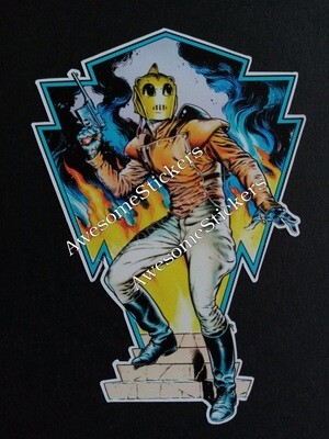 The Rocketeer custom repro sticker decal measures 9 x 6 cm DIE CUT