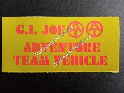 G.I. Joe GI Joe Action Team Adventure Team vehicle set of custom repro replacement stickers approx. 7x3.5 cm DIE CUT