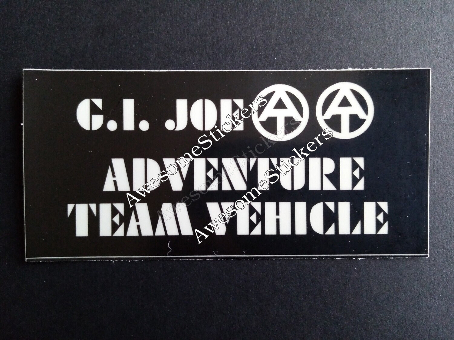 G.I. Joe GI Joe Action Team Adventure Team vehicle set of custom repro replacement stickers approx. 7x3.5 cm DIE CUT