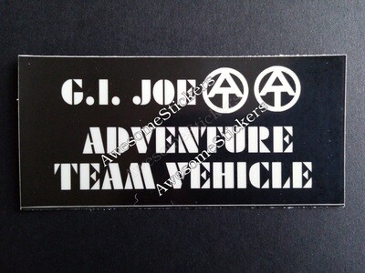 G.I. Joe GI Joe Action Team Adventure Team vehicle set of custom repro replacement stickers approx. 7x3.5 cm DIE CUT