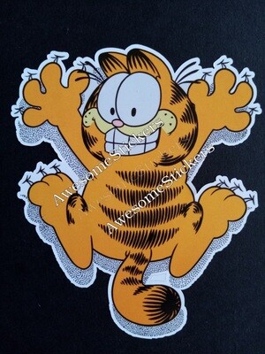 Garfield custom repro sticker decal measures 9 x 7.5 cm DIE CUT