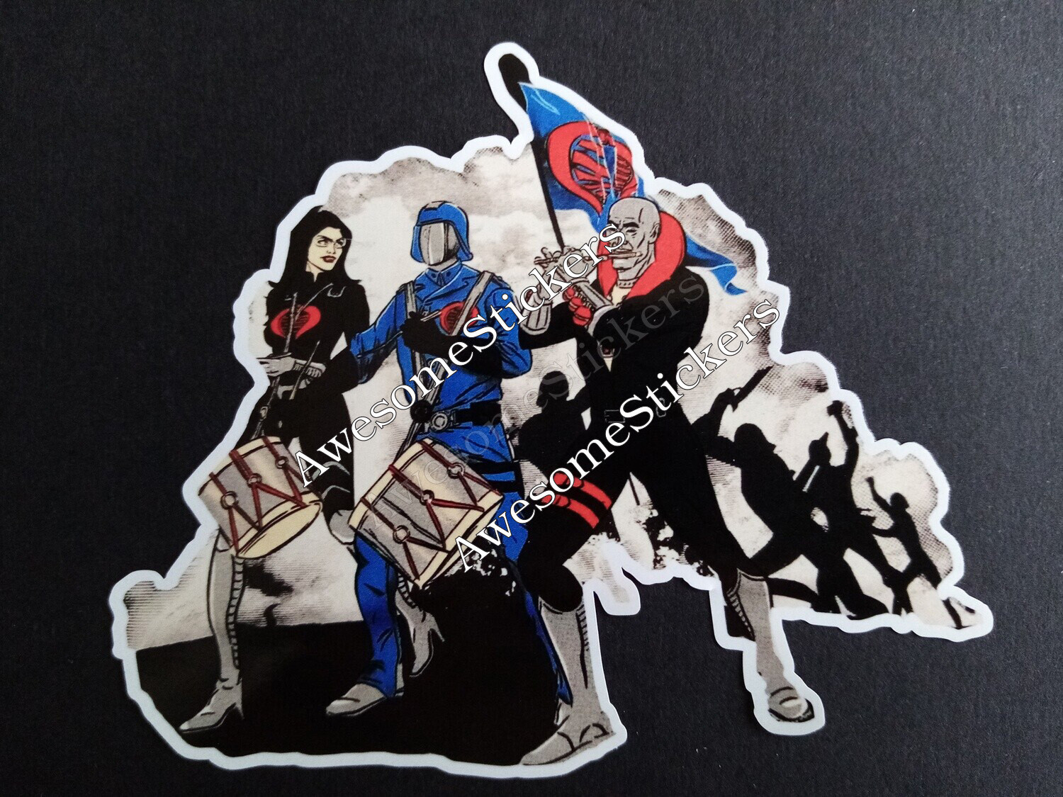G.I. Joe GI Joe Cobra custom repro sticker 8 x 9.5 cm DIE CUT