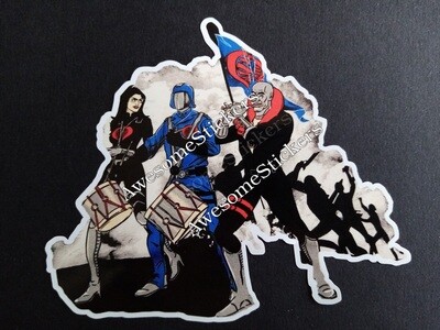 G.I. Joe GI Joe Cobra custom repro sticker 8 x 9.5 cm DIE CUT
