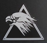 Silverhawks logo custom repro sticker 7 x 8.5 cm DIE CUT