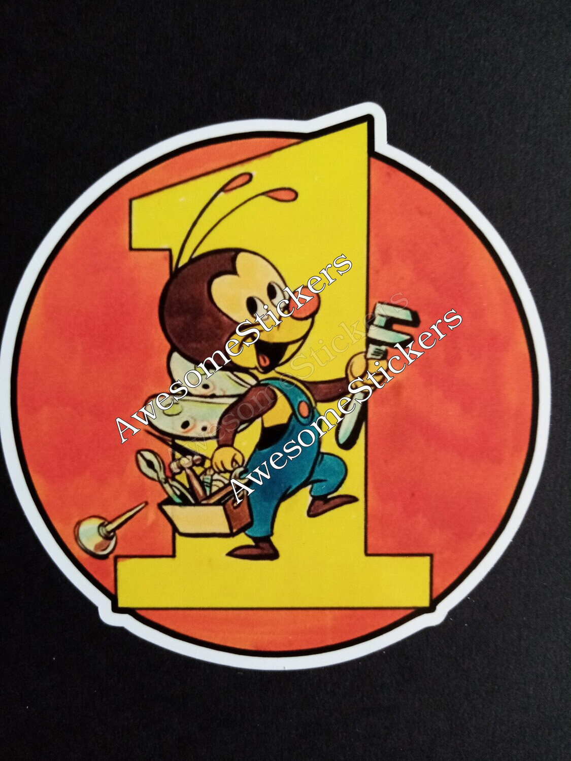 Spike the Bee Disney custom sticker label decal 9cm DIE CUT