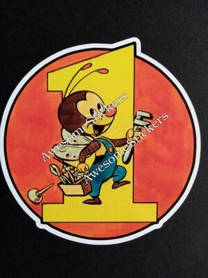 Spike the Bee Disney custom sticker label decal 9cm DIE CUT