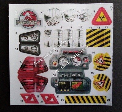 Jurassic Park All Terrain Dino Trapper ATDT custom repro stickers DIE CUT