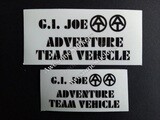 G.I. Joe GI Joe Action Team Adventure Team vehicle set of custom repro replacement stickers approx. 7x3.5 cm DIE CUT