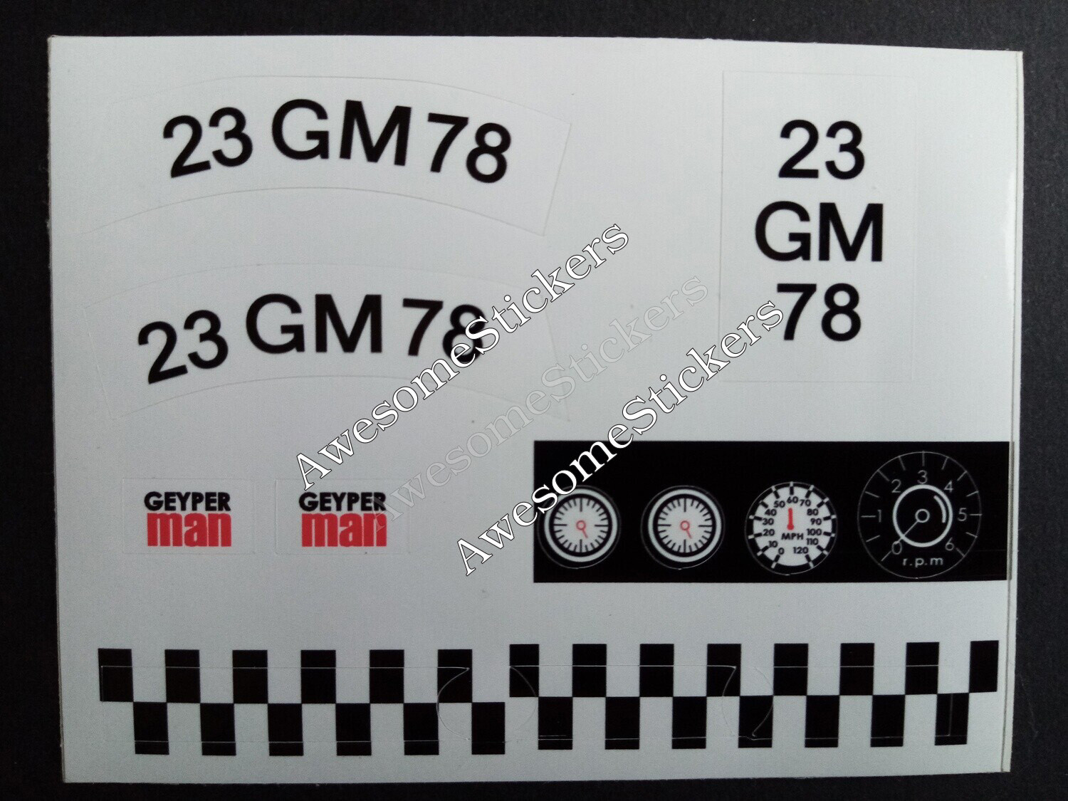 Geyper Man Police Bike custom repro replacement custom stickers DIE CUT