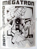 Transformers Decepticon Megatron character approx. 13 x 9.5 cm custom sticker DIE CUT