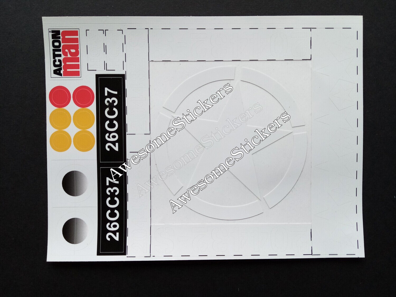 Action Man Jeep custom repro stickers labels decals DIE CUT