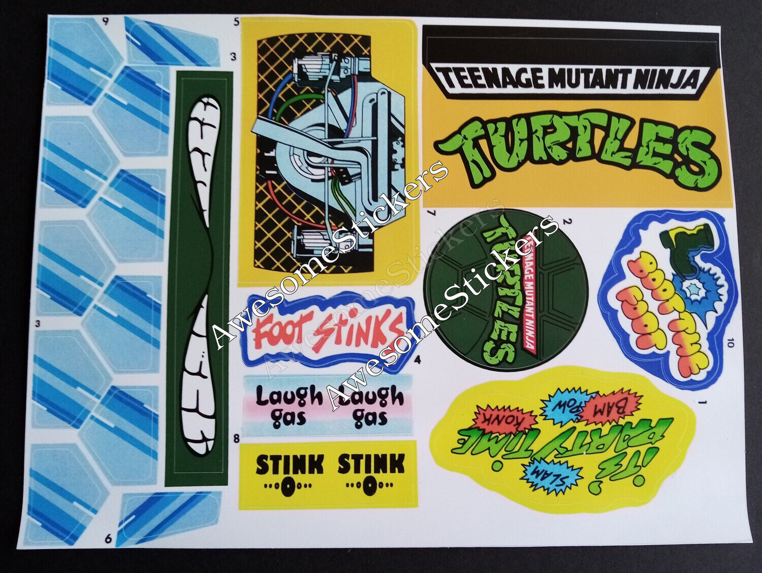 TMNT Van replacement custom repro stickers &#39;Ninja&#39; version DIE CUT